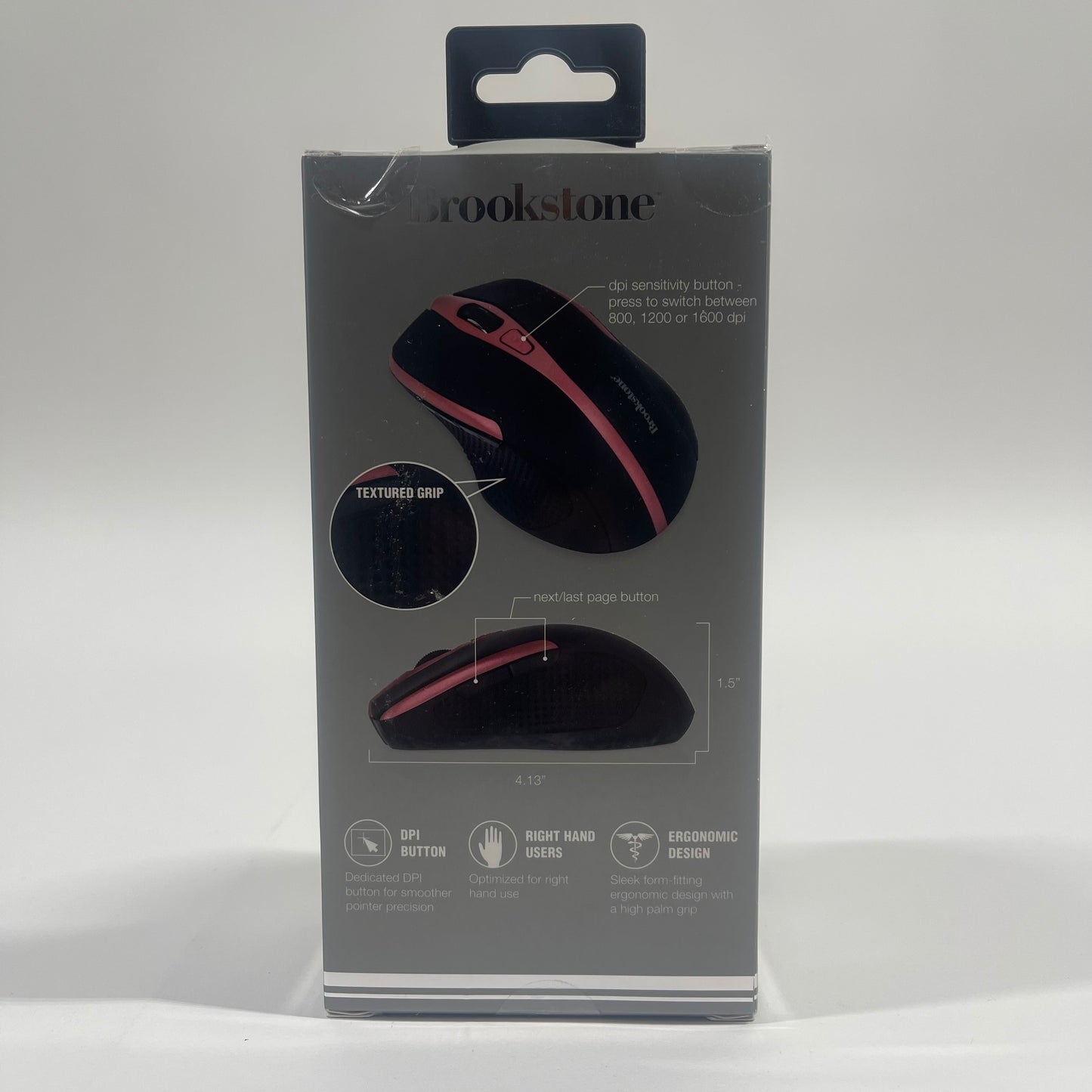 New Brookstone Wireless Ergonomic Mouse Wireless Mouse BRM2020R