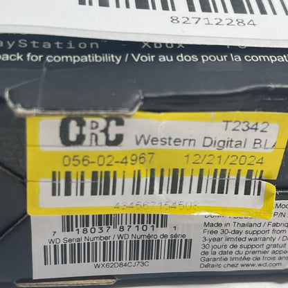 Western Digital WD External BLACK P10 Game Drive 4TB Micro USB-B to USB-A HDD 