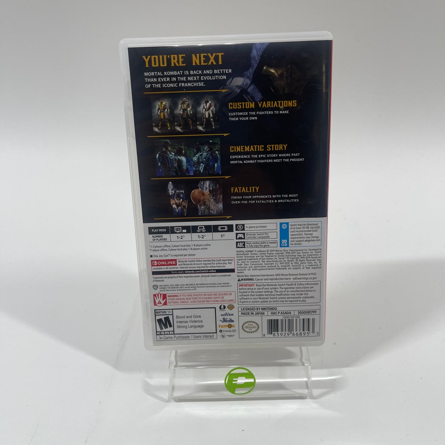 Mortal Kombat 11 (Nintendo Switch, 2019) [Good, Case included]