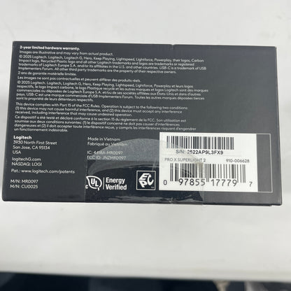 New Logitech Pro X Superlight 2 MR0089 Wireless Wireless Mouse Black