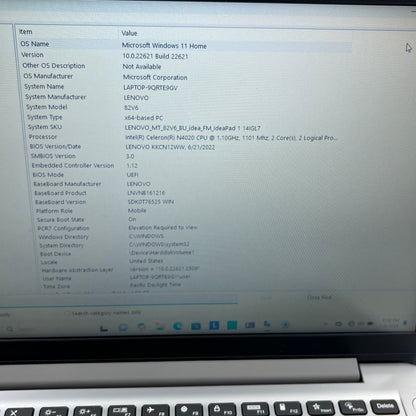 Lenovo IdeaPad 1i 14IGL7 14" Celeron N4020 1.1GHz 4GB RAM 64GB SSD