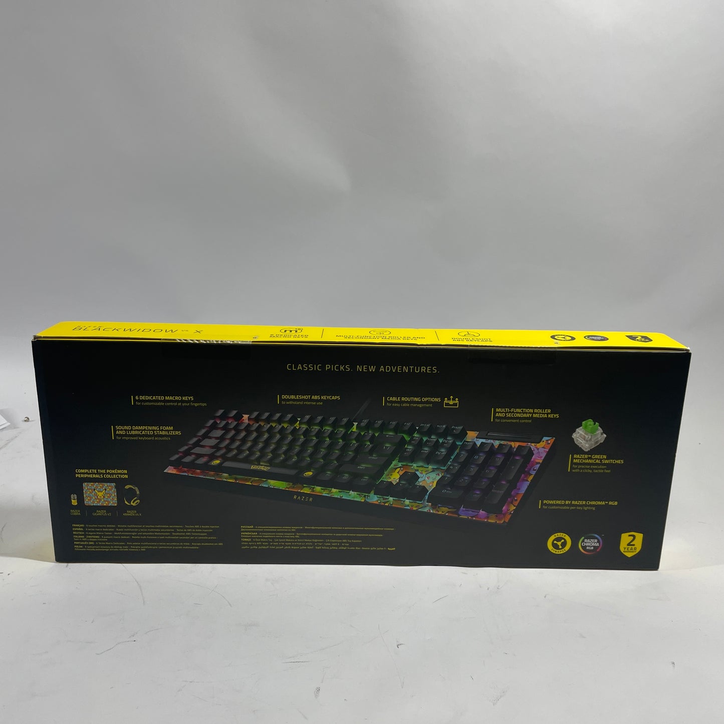 New Razer BlackWidow V4 X RZO3-04704200-R3M1 Wired Wired Keyboard Pokemon