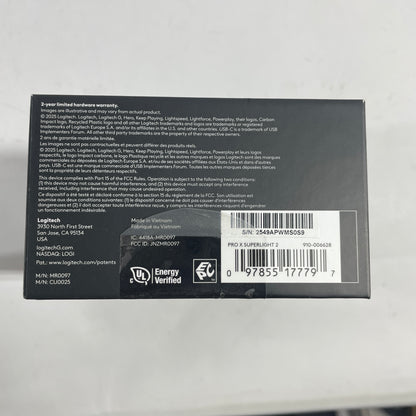 New Logitech Pro X Superlight 2 MR0089 Wireless Wireless Mouse Black