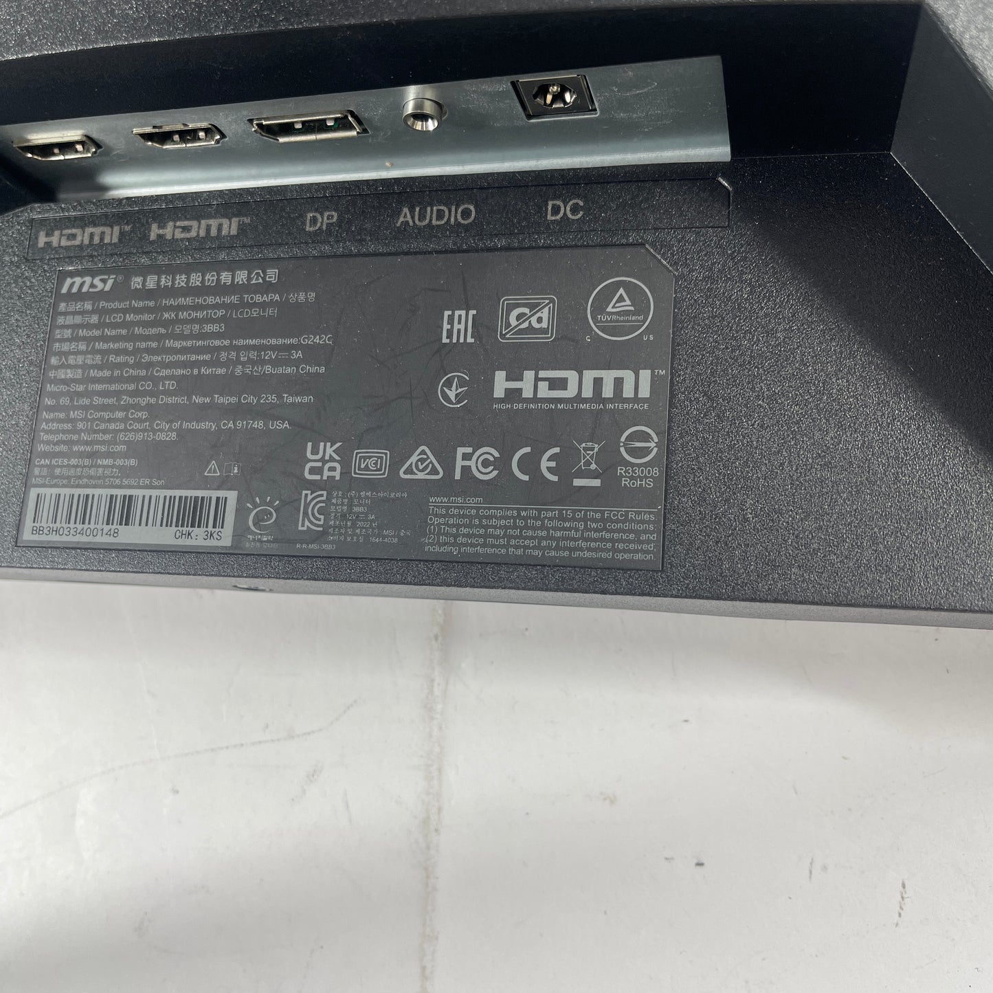 MSI 22" 3BB3 LED TN 60Hz Business Monitor